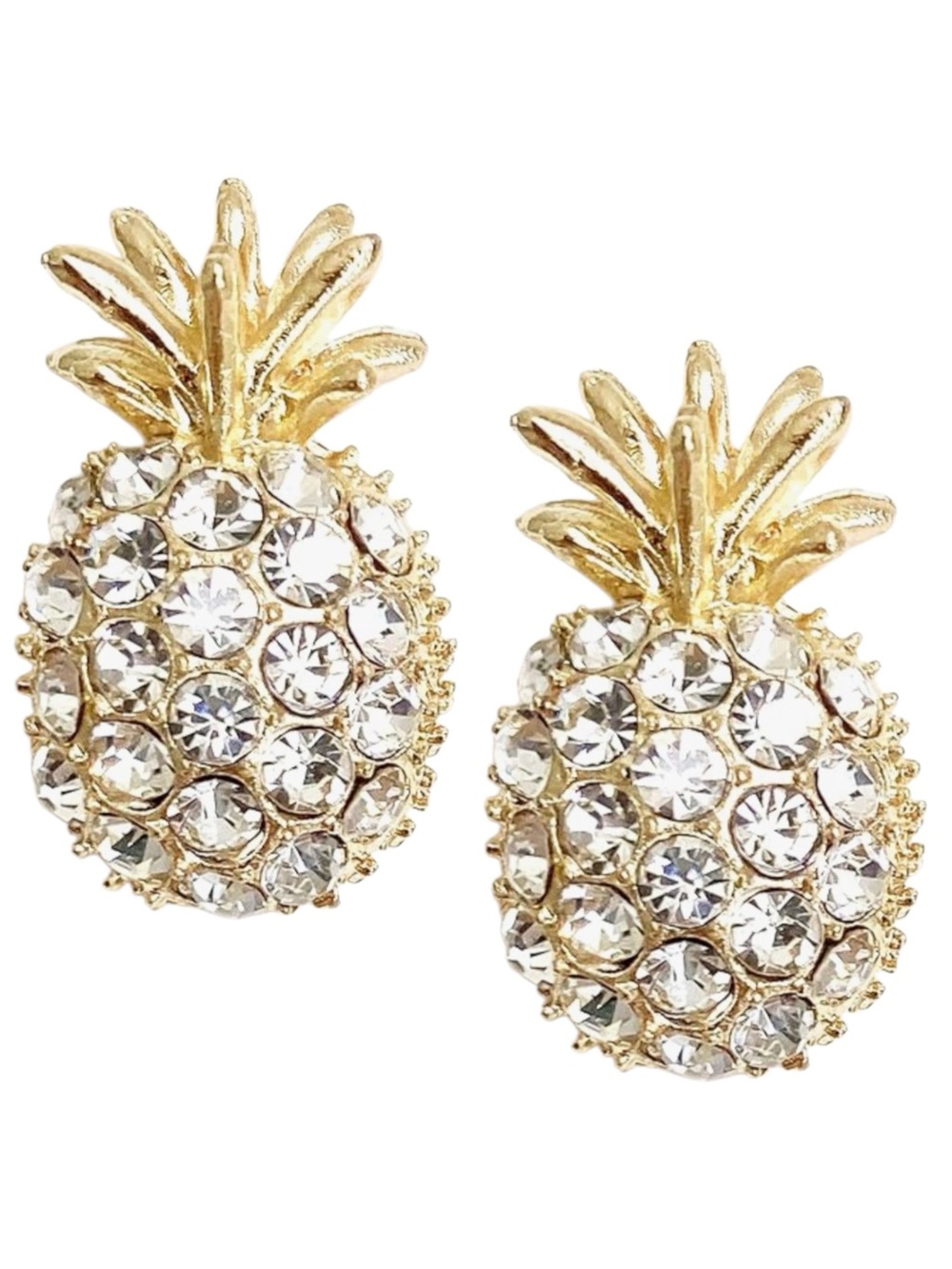 Elegant Gold Pineapple Earrings